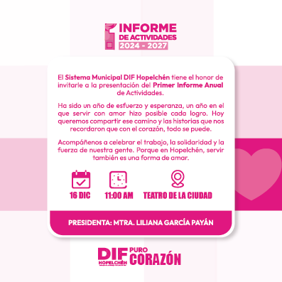 Invitación primer informe DIF